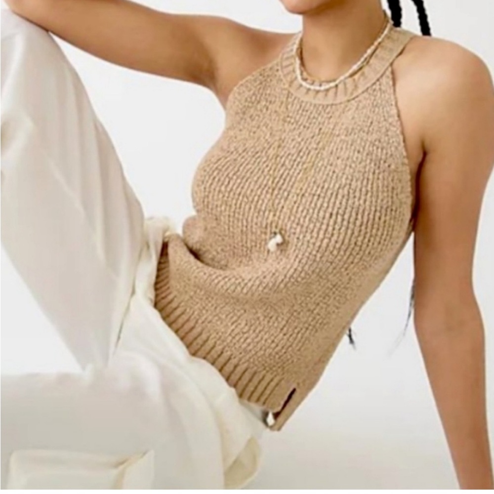 J. Crew Beige Knit Sweater Tank